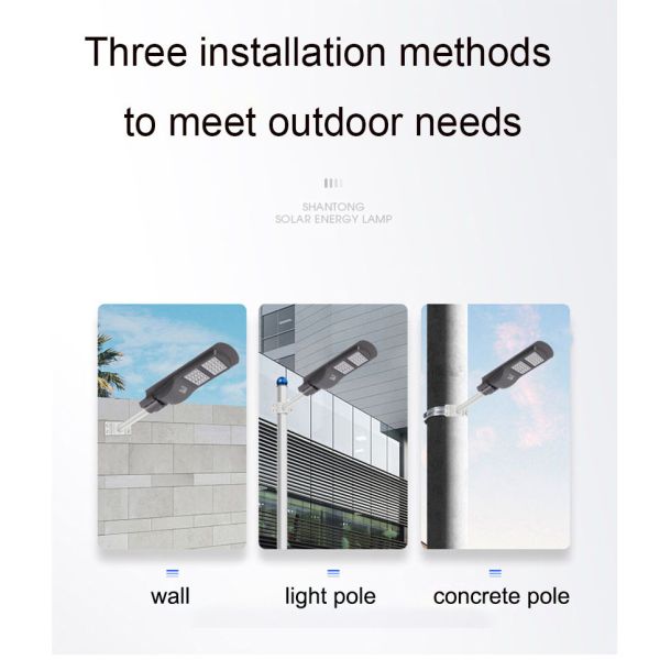 LED solar street lamp Street Light 6500K light control + radar sensor Lens