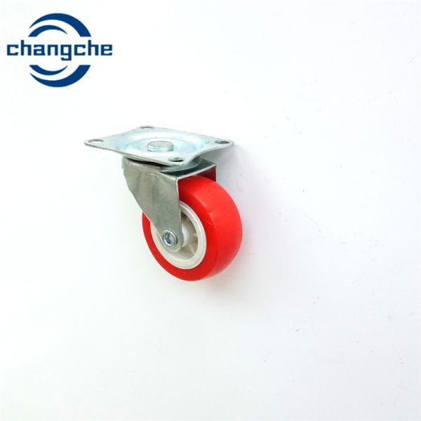 Heavy Duty Plate Casters 2/3 Inch Swivel Industrial Rubber Wheels for Cart Furniture and Workbench Locking Outdoor Casto