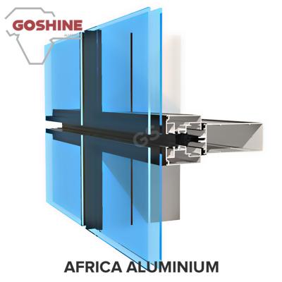 6000 Series Grade and T3-T8 Temper Aluminium profile for curtain wall