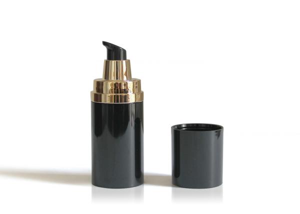 Facial Care Cream Airless Cosmetic Bottles With Black High End Airless Lotion Pump