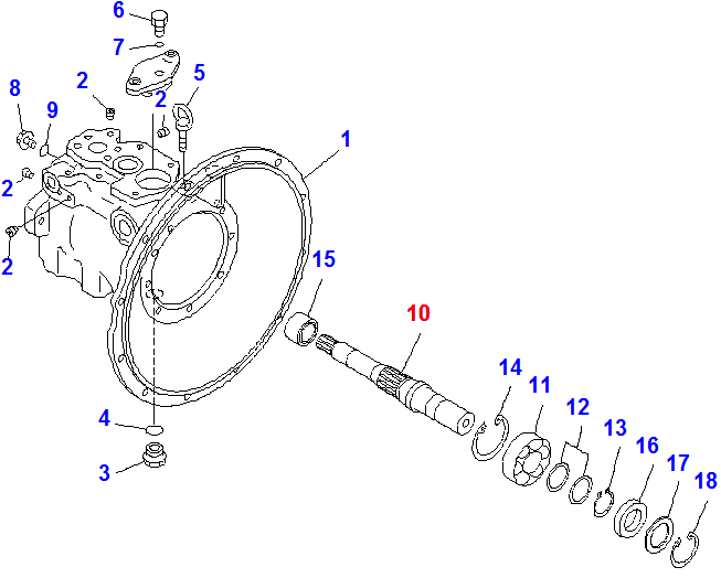 Части экскаватора KOMATSU PC60-7 гидравлические для HPV75 насоса 708-1W-00111 708-1W-01111