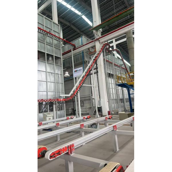 Vertical Powder Coating Line with Powder Feed Center Spray Rinsing Pretreatment and Complete Surface Treatment Equipment