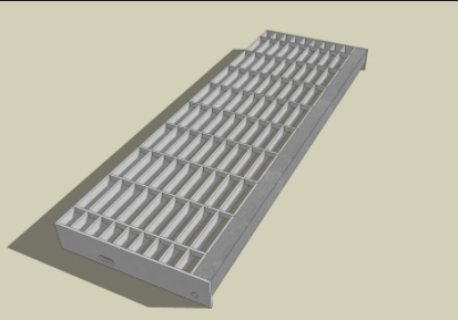 Serrated гофрированным листом проступь лестницы решетки Адвокатуры 25x5