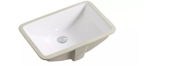 Countertop Bathroom Wash Basin Rectangle Porcelain Cupc Undermount