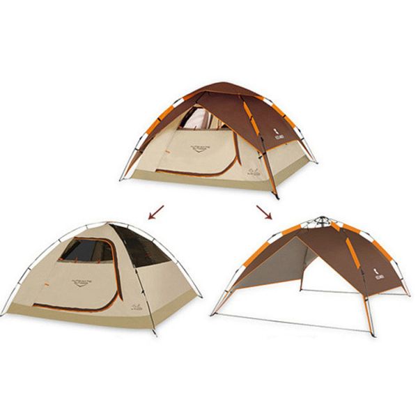 Double Outdoor Camping Tent Water Resistance Well Ventilated Quickly Assemble