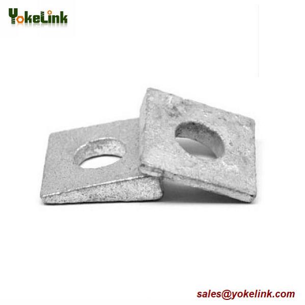 F436 Square Beveled Structural Hardened Washer Medium Carbon Steel Hot Dip Galvanized