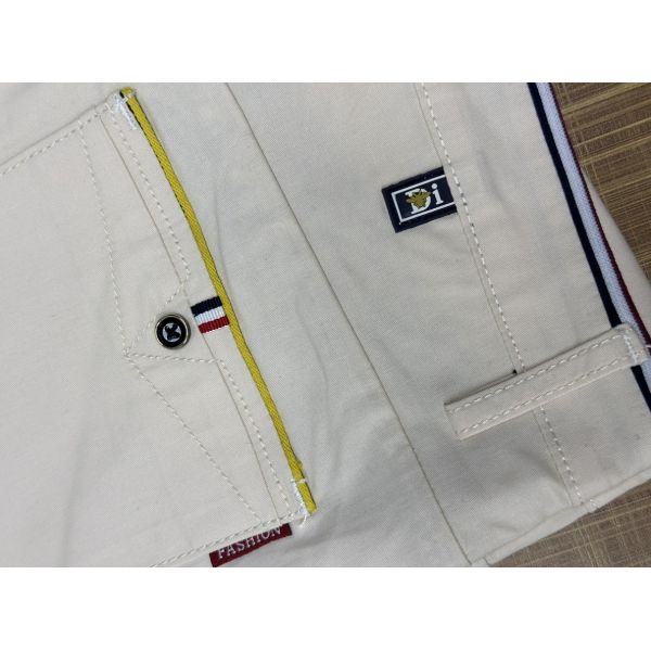 Knitted Fabric Trousers for Men's Formal Cotton Pants in Khaki Color from XMAMLON RTS