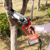 24V 充電可能 MINI 電動 木材 切断 リチウム チェーンソー 支架 調節可能 ユニバーサル チェーンソー