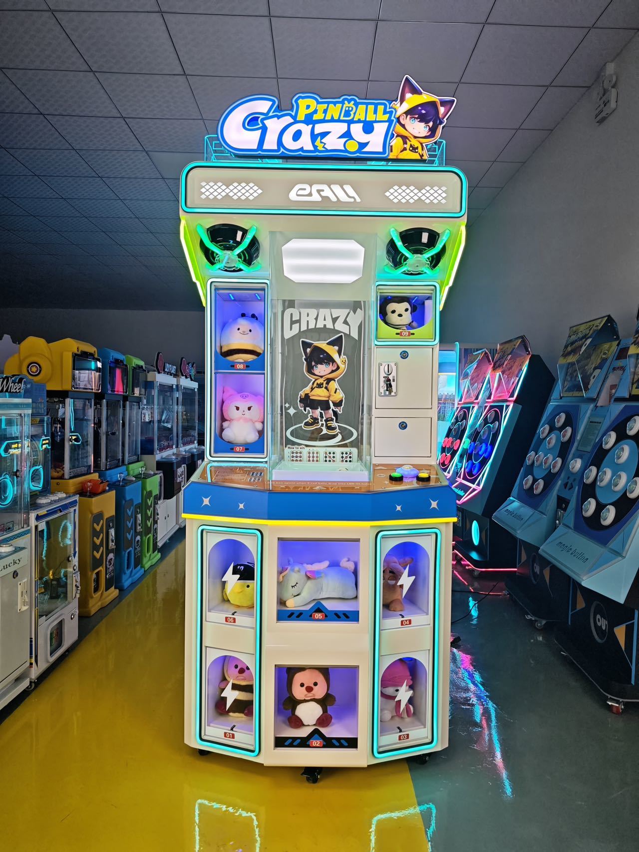 Stable Running Crazy Pinball Machine, High Playability for Indoor Playground Venue