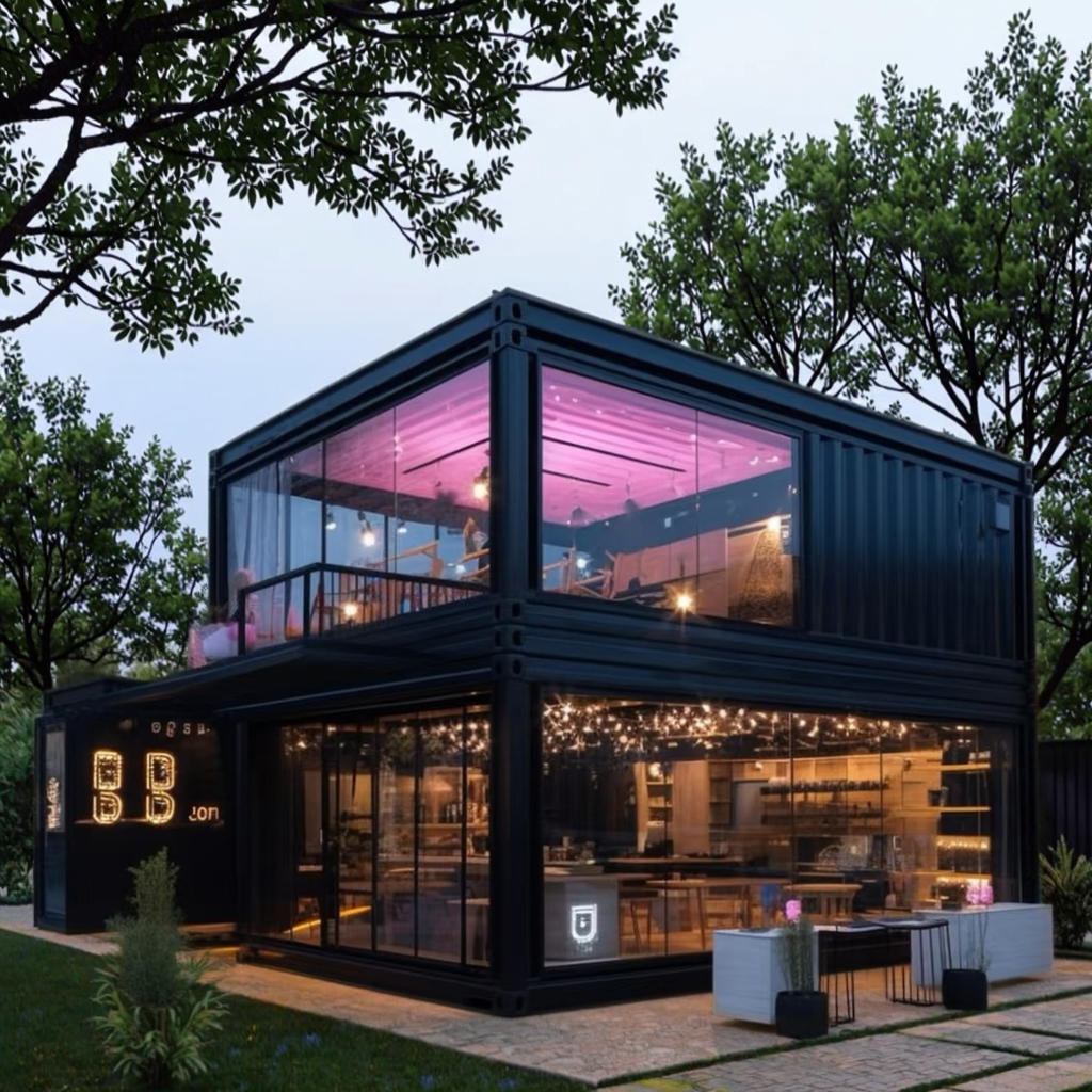 Container House Flat Pack Office School Living Room Bedroom Apartment Durable Sandwich Panel Steel Material Versatile Use