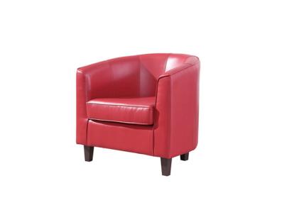 D28 Pure Foam Red Fabric Tub Chair PU Cover Material Tub Chairs