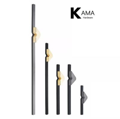 Aluminum + Zinc alloy Material  Wardrobe/cabinet Handle with 128-960mm Hole distance