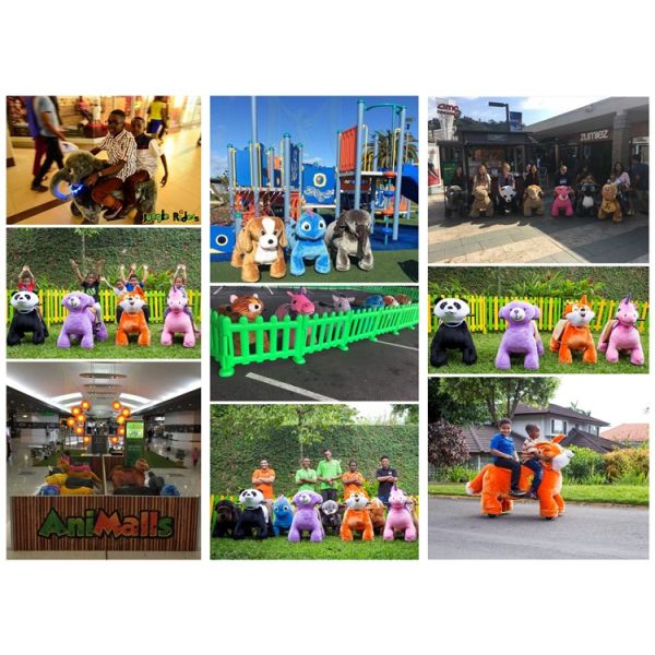 Hansel kids animal riding happy wheels game kid ride on plush animal