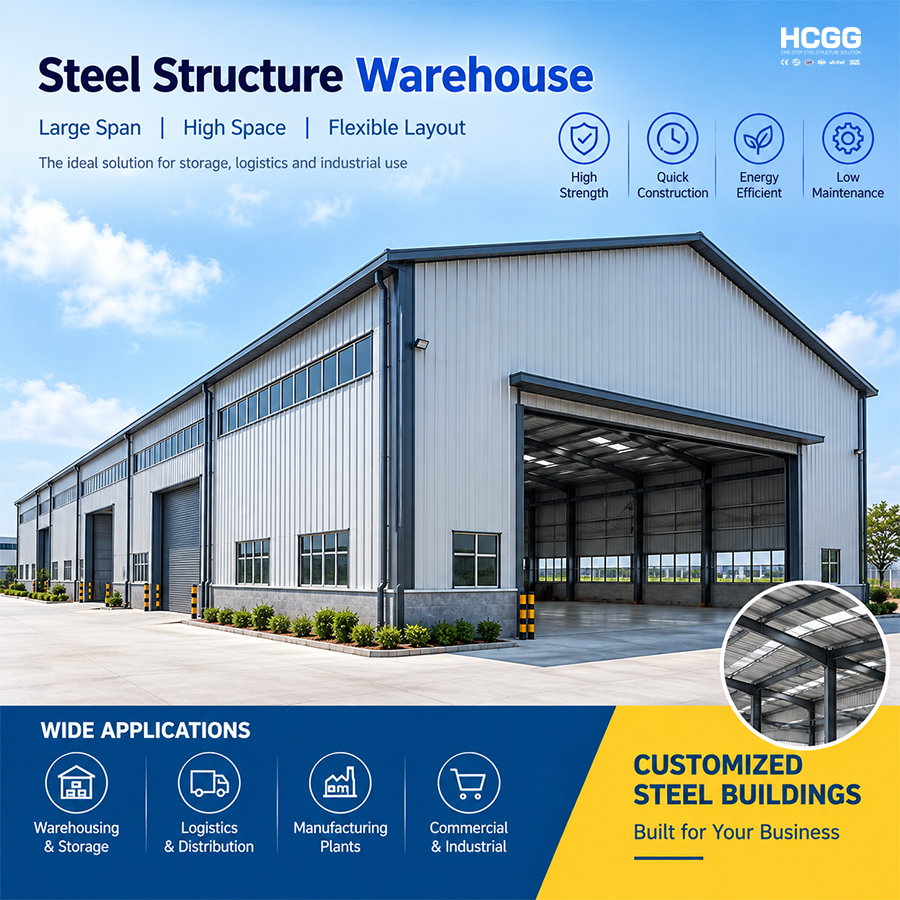 Robust Steel Structure Warehouse Constructions Providing Excellent Load Bearing Capacity and Safety