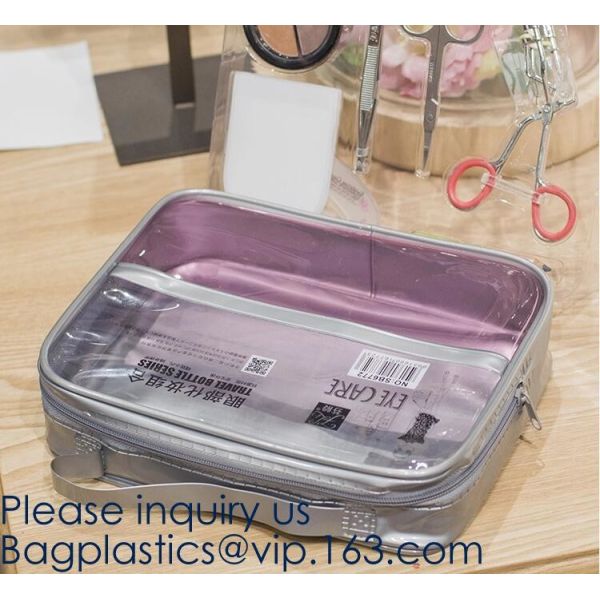 High Performance Toiletry Bag,Vinyl Plastic Toiletry for Travel Accessories Organizer Makeup bag,Wine sling Recycled Cos