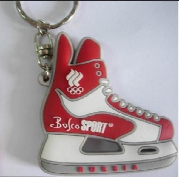 3D Rubber Animal Design Customer Logo PVC Keychain with Metal ring