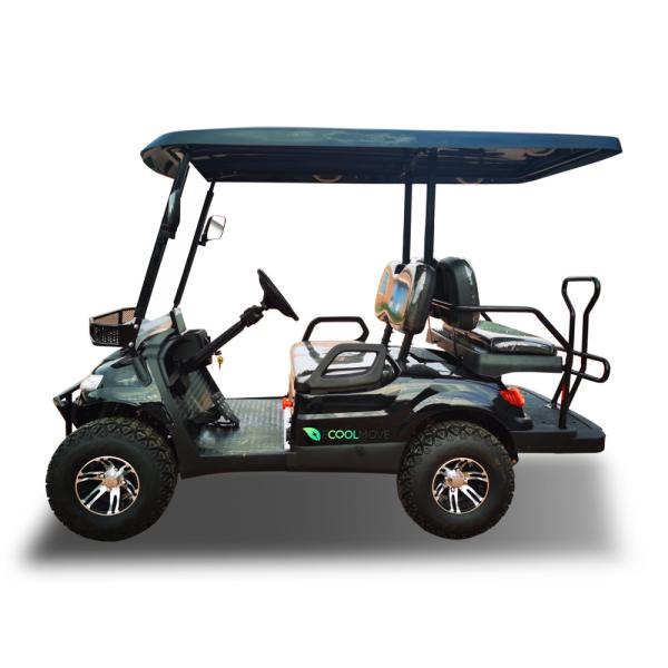 Carrinho de golfe de alumínio elétrico de 2 + 2 assentos aprovado pela CE Carrinho de golfe fora de estrada Carrinho de golfe de caça Buggy