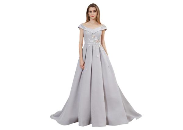 Customize High End Muslim Ball Gowns Dresses With Sleeves Chiffon Fabric