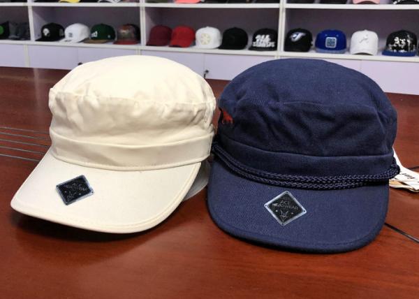 Algodão 100% branco azul 6 tampões militares do exército do painel 58cm