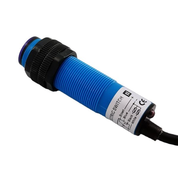 G18 4-wire DC10-30V PNP NO+NC 0-10cm Detection Distance Diffused Type Photoelectric Sensor