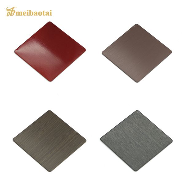 волосяный покров красного цвета листа нержавеющей стали толщины 0.75mm почистил декоративный плита щеткой риса