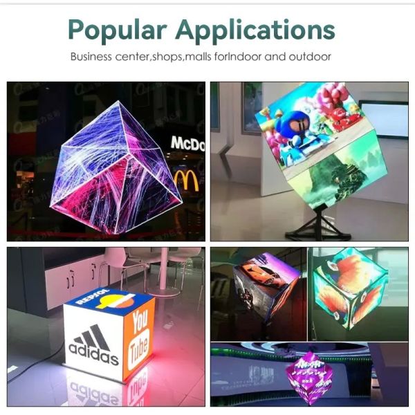 Indoor Outdoor Commercial LED Display Led Screen Cube With Wifi Controlled