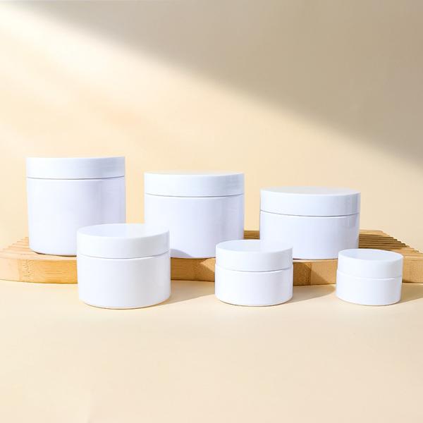 Flacons de crème vides de 100 ml à surface lisse pour crème pour le visage, pot en PP personnalisé