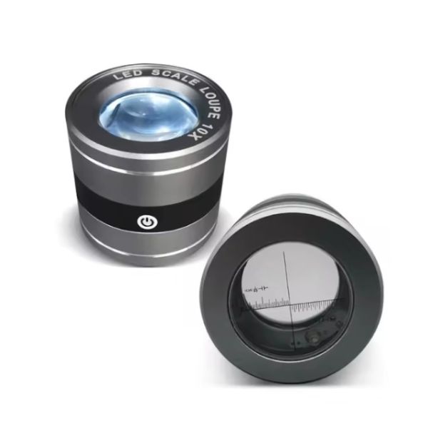 10X Magnification Jewelry Screen Magnifier with UV Anti-Counterfeiting and Graduated Scale for Precise Identification