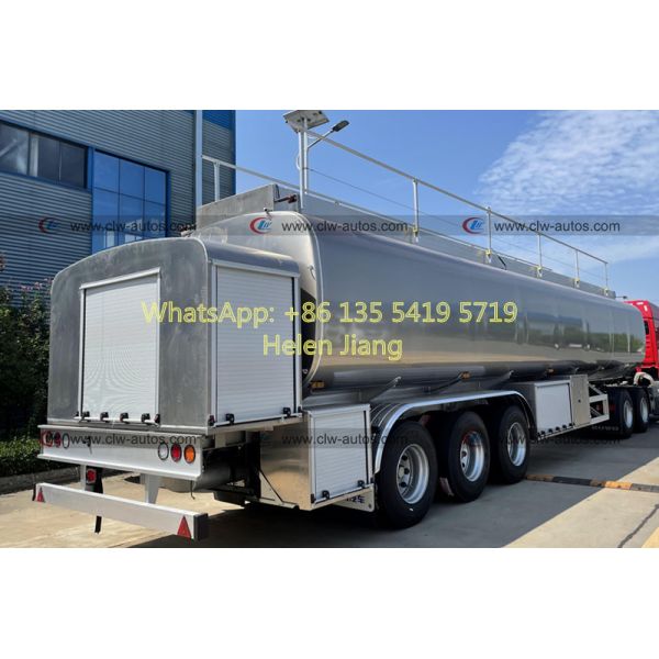 De ISO9001 40CBM da liga de alumínio da palma de óleo bruto do tanque reboque semi com bomba