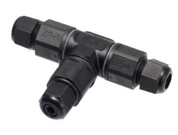 Resistência de contacto 20mΩ Conector de cabo à prova d'água preto Proteção eficaz
