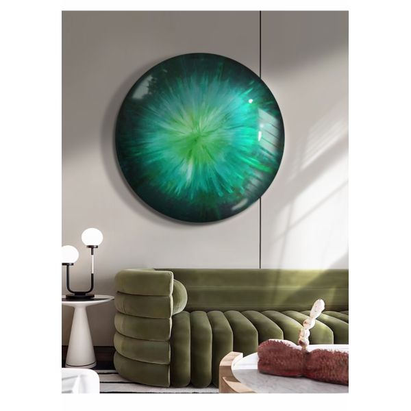 304 316 SS Stereoscopic 3D Convex Circular Statue Hanging Decorative Painting
