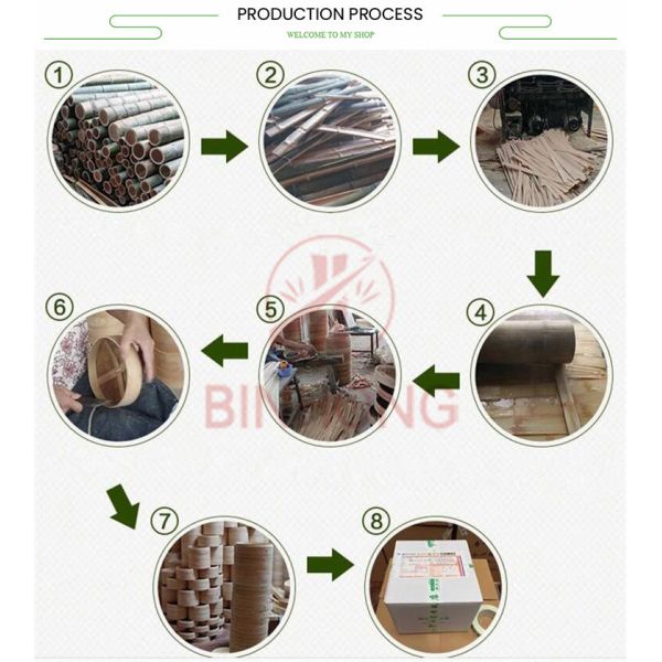 Кухня варя ровную корзину тусклой суммы 28cm бамбуковую