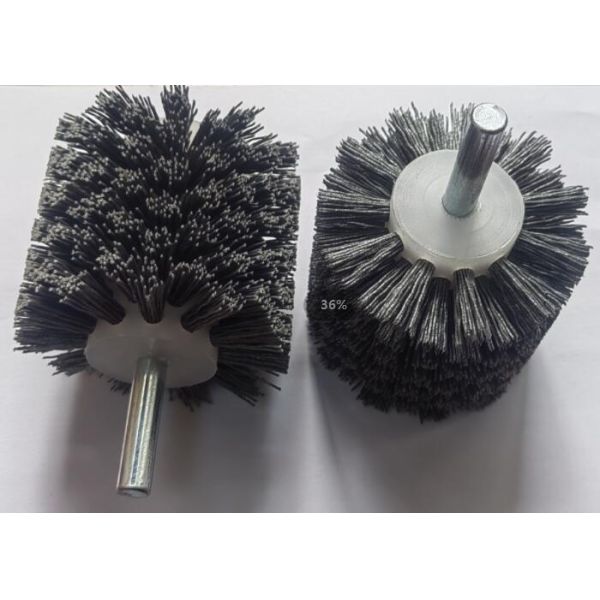 Cylindrical Brush Grey Spindle Abrasive Brushes