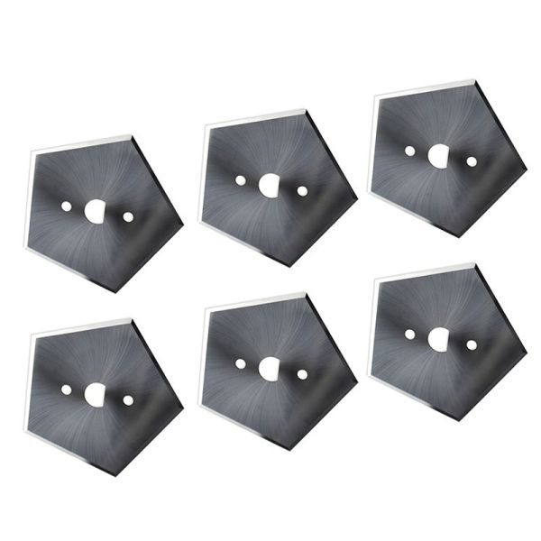 Лезвия карбида вольфрама режущей кромки Пентагона для индустрии упаковки ткани сплетенной мешком цемента