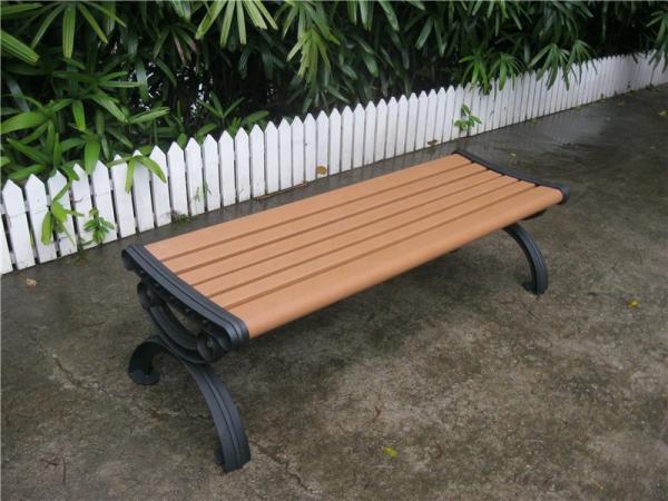Antique Garden Furniture Wooden Bench With Sandblasting Zinc Spraying Finish