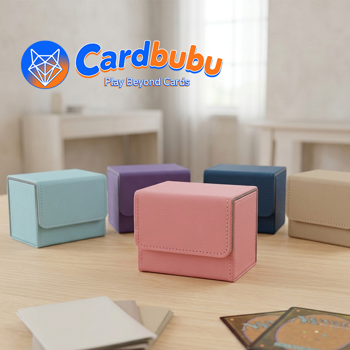 Horizontal Leather Card Deck Box PU Leather Mtg Card Storage For TCG