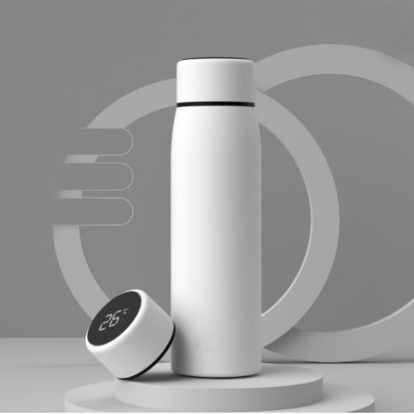 Stainless Steel 380ml LED Temperature Display Smart Bottle Portable and Custom Pattern
