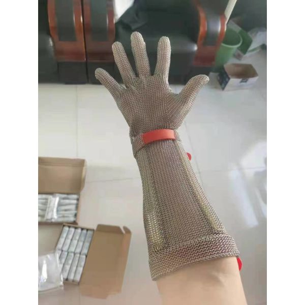 Long sleeve Stainless steel CUT RESISTANT  GLOVES ring mesh chain mail mesh auti-cutting safety gloves S M L XL XXL