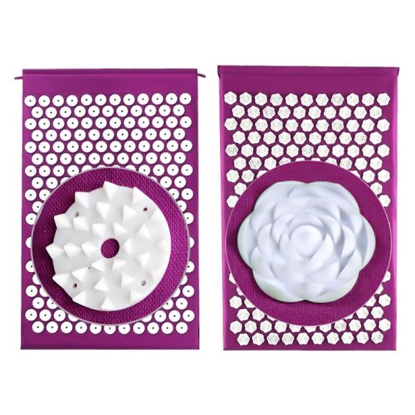 циновка йоги точечного массажа массажа 63.5*38.1*2.5cm высокая Stretchable серая с шипами