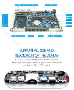 イーサネット対応 RK3288ボード 3.3V / 5V / 12V オプションバックライト電圧とシリアルポートインターフェース