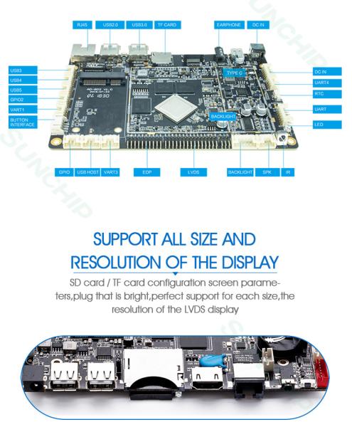EMMc 16GB RK3399 Board Linux OS Multi - Channel USB Interface 500W Pixels