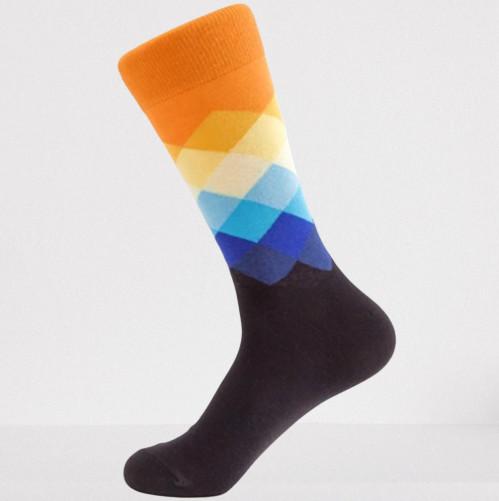 Fashion Happy Socks Men  , Assorted Colorful Premium Cotton Sock For Women