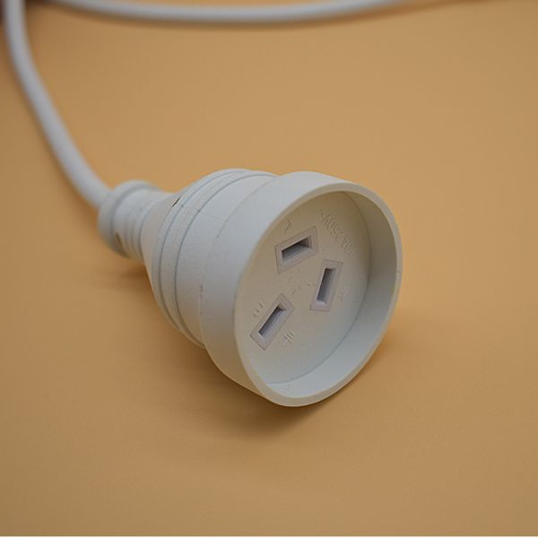 AC Power Cord Standard Australian AU 3-Pin Plug Custom Length White Power Extension Lead Cord Rated Current 5A