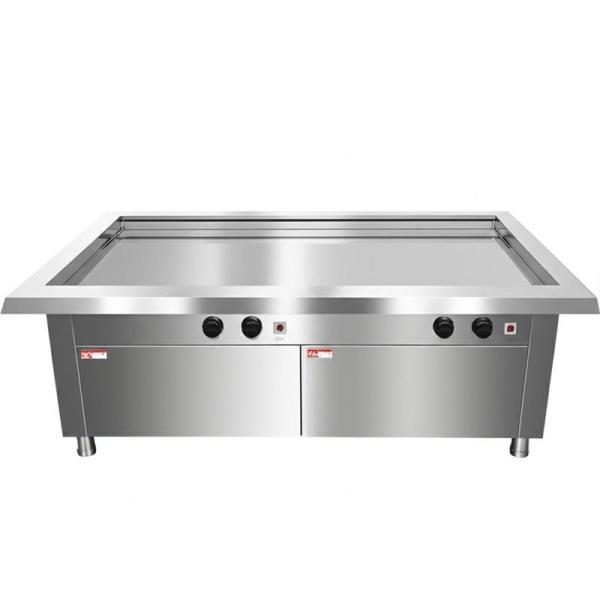 Table de grill Teppanyaki rectangulaire 7-10 places en acier inoxydable
