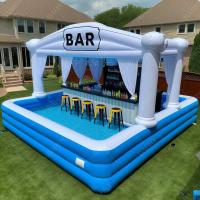 Grand design supérieur gonflable nouveau bar plateforme de loisirs bar de fête piscine à eau gonflable pub bar