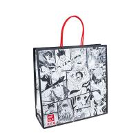 Sac de papier de luxe d'achats de bijoux de cadeau avec le logo fait sur commande en gros de poignées