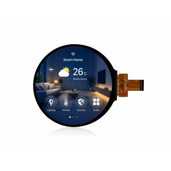 2.1 Inch Round IPS TFT LCD Touch Display 480×480 MIPI RGB Interface For Smart