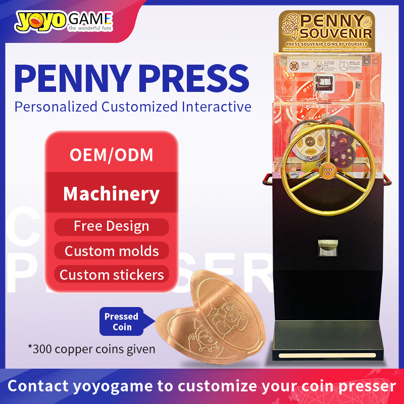 No Power Need Custom Peso Press Machine Tourist Diy Souvenir Coin Press Game Machine Penny Pressed Machine for Museum in Mexico Brazil