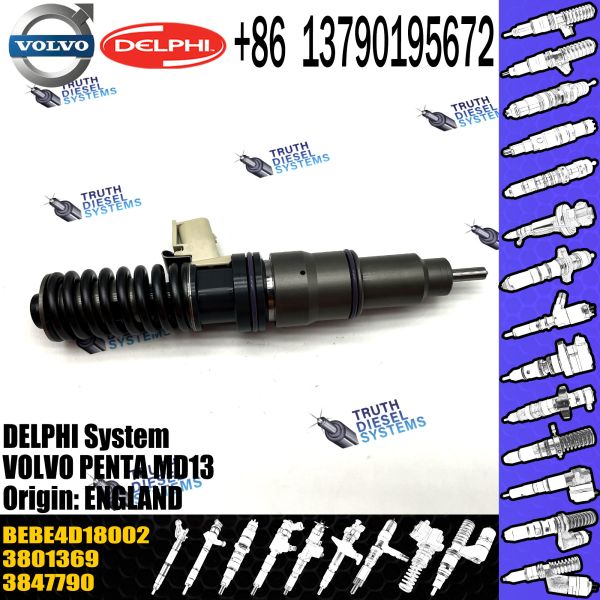 High Quality 4 pin Diesel Fuel Injector 3801369 Common Rail Injector BEBE4D18002 For VOL Truck PENTA MD13