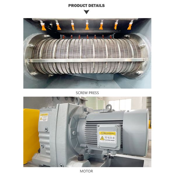 Wear Resistant Food Waste Shredder Machine CE  Shredder Dewater Machine